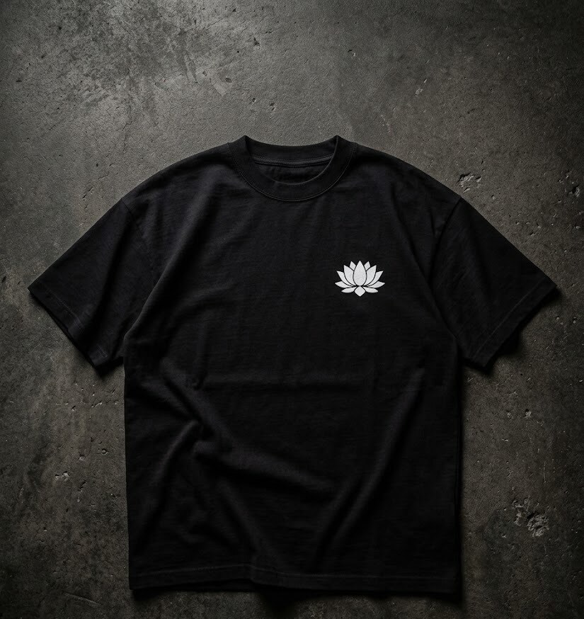 White Lotus Lotus Logo Tee mockup